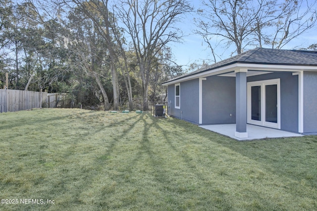 view of yard with a patio and cooling unit