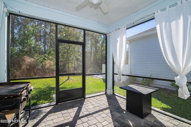 view of sunroom