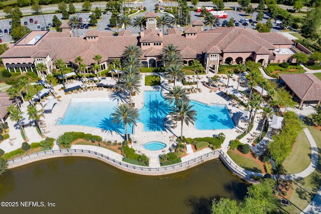 aerial view featuring a residential view