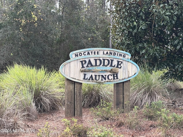 view of community sign