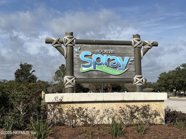 view of community sign