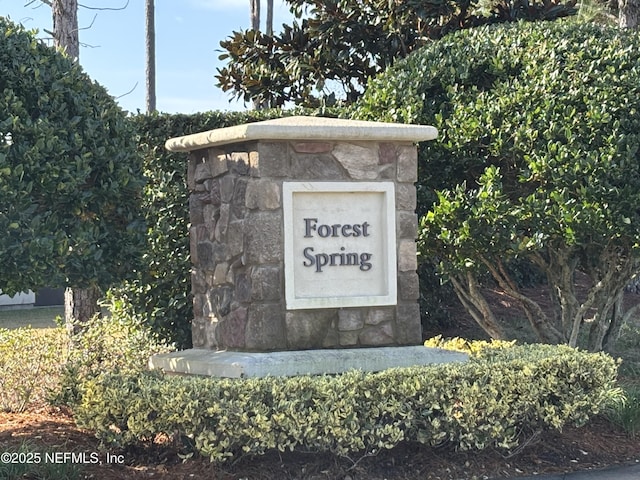 view of community sign