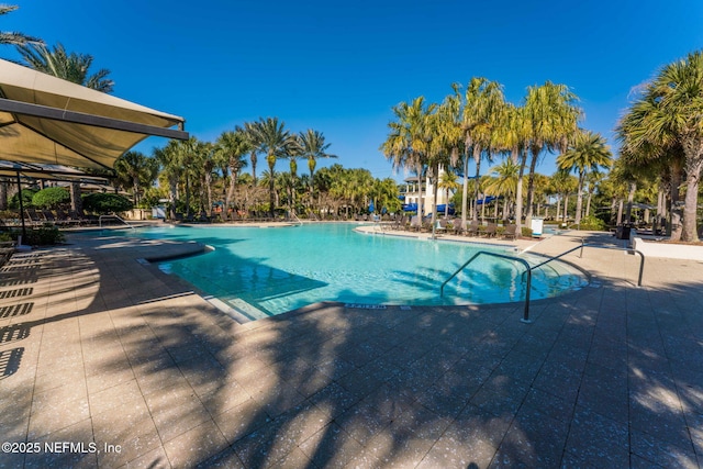 view of pool with a patio