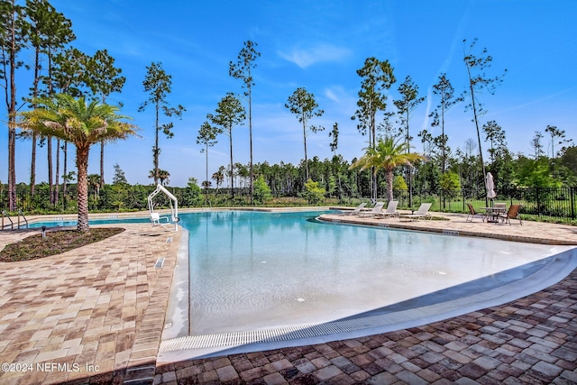 view of pool with a patio area