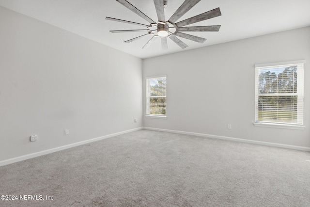 unfurnished room featuring carpet floors and a healthy amount of sunlight