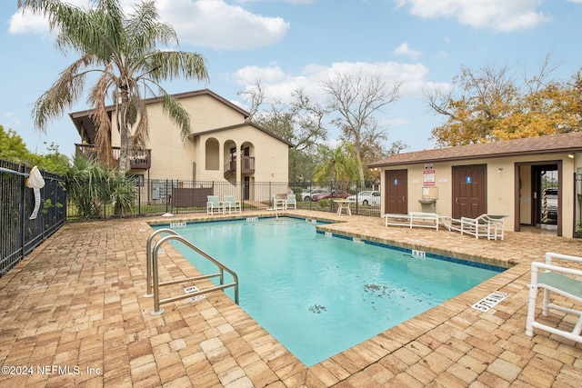 view of pool with a patio