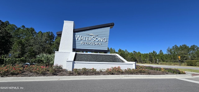 view of community sign