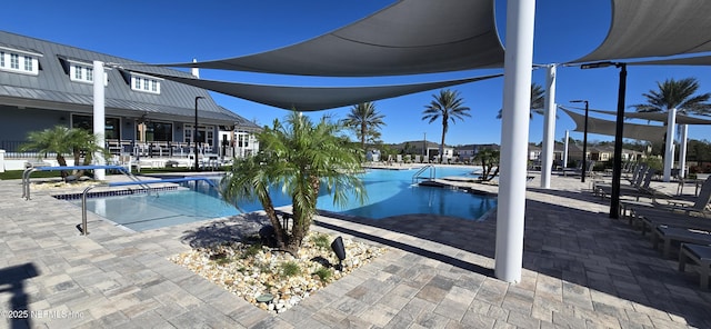 view of pool with a patio