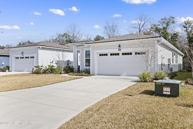 ranch-style house with a front lawn