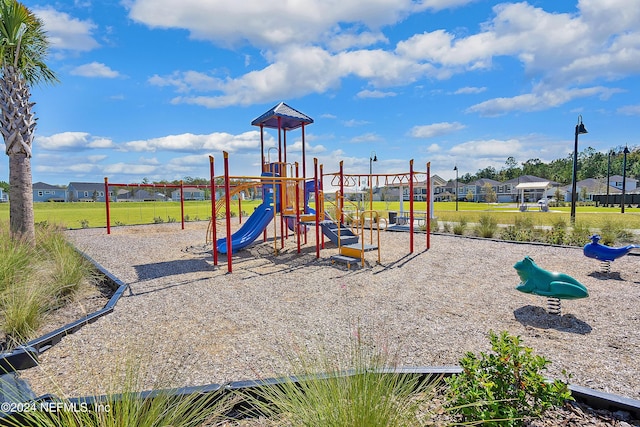 view of jungle gym