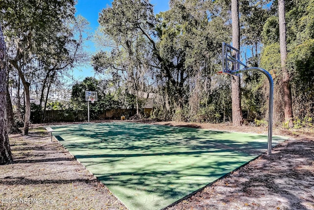 view of sport court