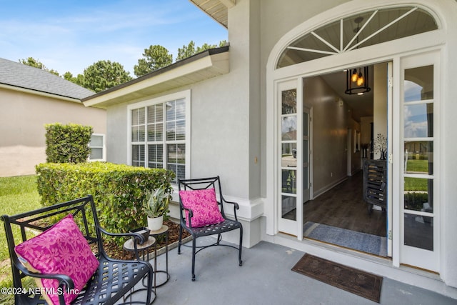 view of doorway to property