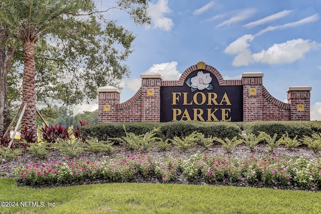 view of community sign