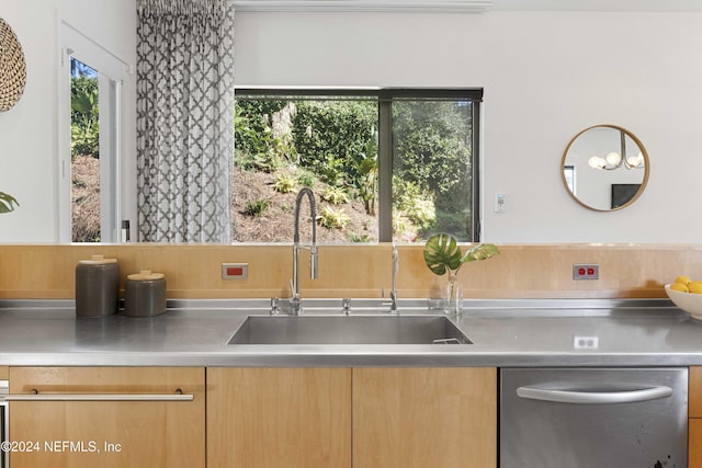 kitchen featuring dishwasher and sink