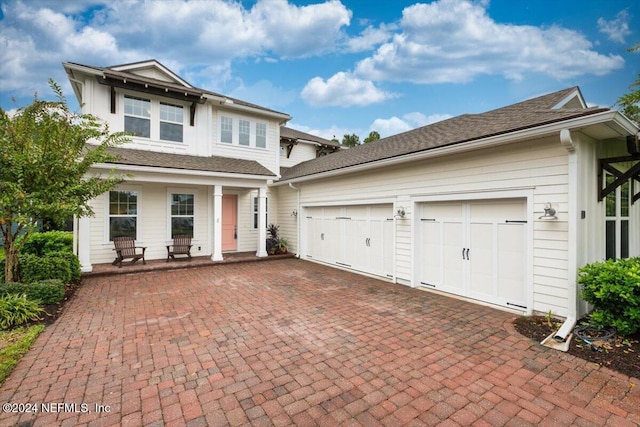 view of front of house featuring a garage