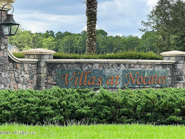 view of community sign