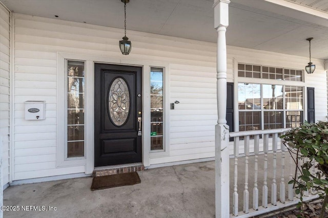 view of doorway to property