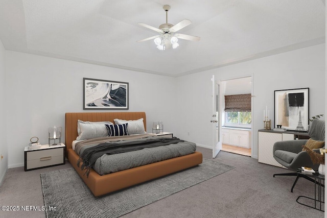 2305 Locustwood Ct, Orange Park, FL 32065 - carpeted bedroom with baseboards and ceiling fan