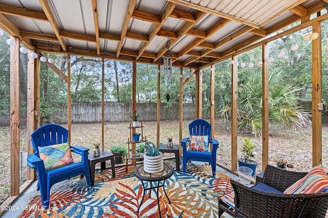 view of sunroom