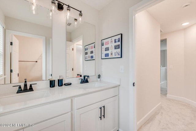 bathroom with vanity