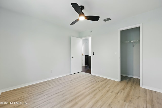 11657 Tanager Dr, Jacksonville, FL 32225 - unfurnished bedroom featuring a closet, visible vents, light wood-style flooring, and baseboards