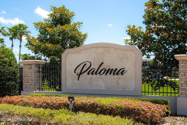 view of community sign