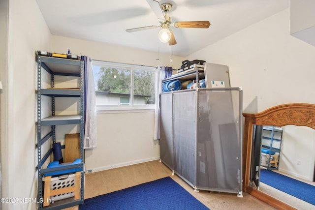 bedroom with ceiling fan