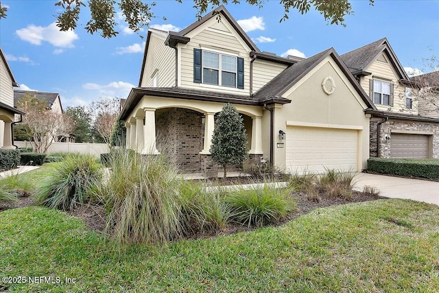 view of front facade with a garage