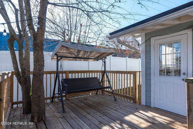 view of wooden deck