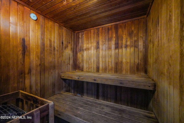 view of sauna