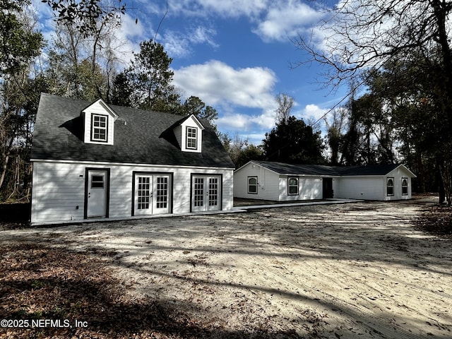 view of front of property featuring french doors