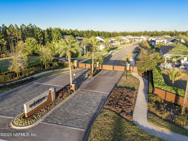 bird's eye view with a residential view