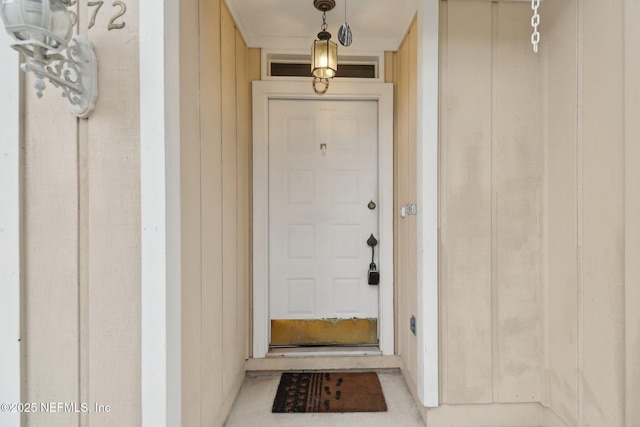 view of doorway to property