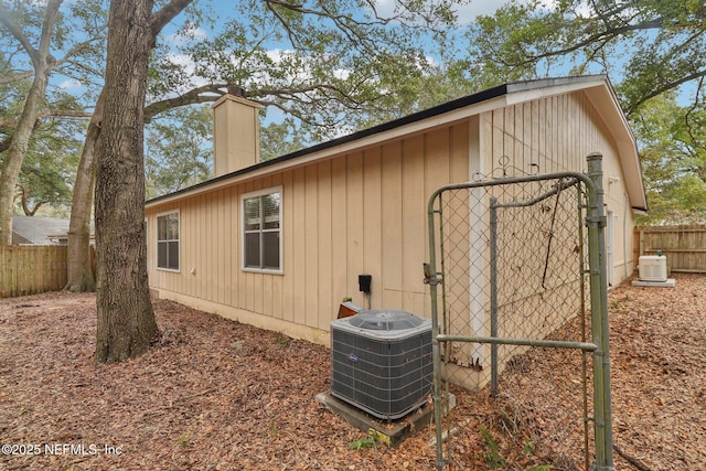 exterior space with central air condition unit