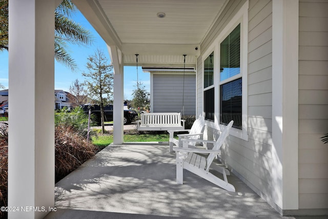 view of patio / terrace featuring covered porch