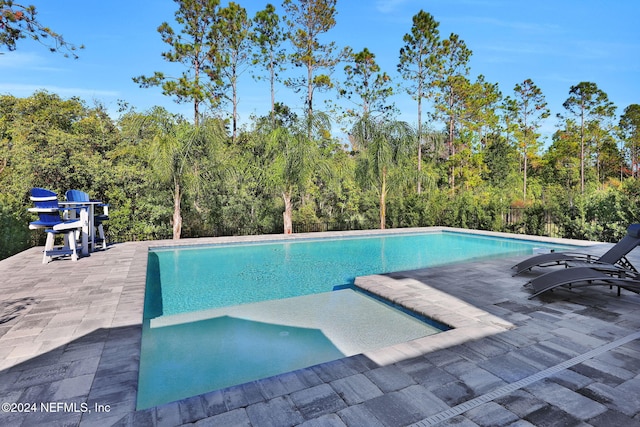 view of pool featuring a patio area