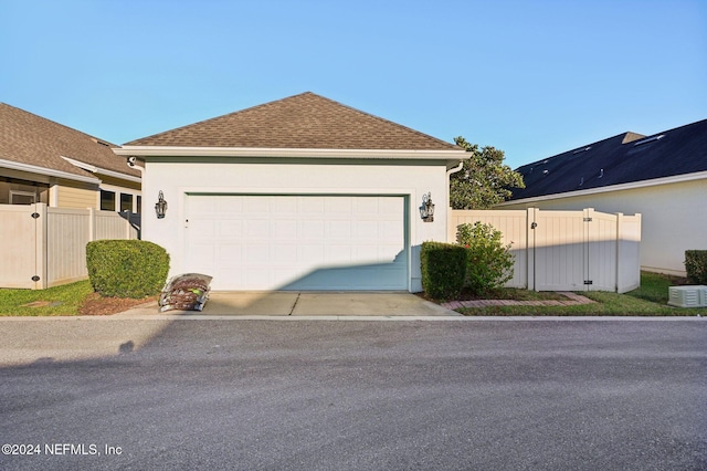 view of home's exterior with a garage