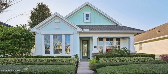 view of front of house featuring board and batten siding