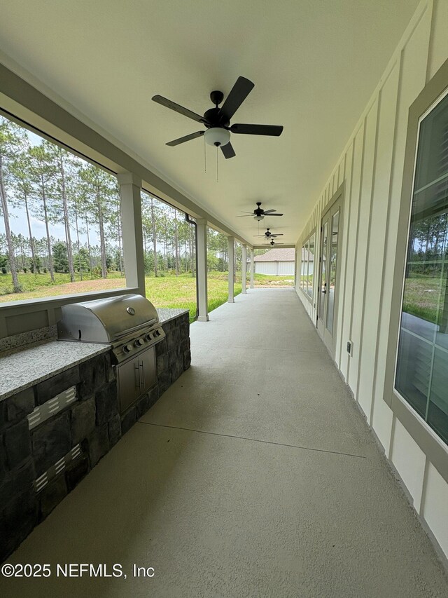 36199 Pitch Ln, Hilliard, FL 32046 - view of patio featuring ceiling fan