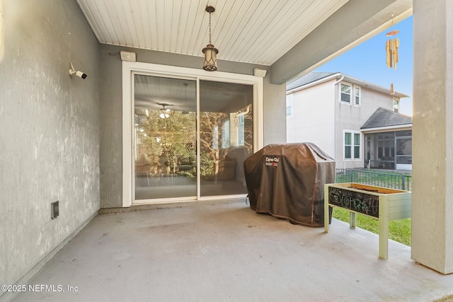 view of patio featuring grilling area