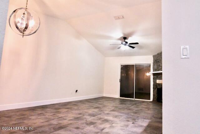 spare room featuring ceiling fan