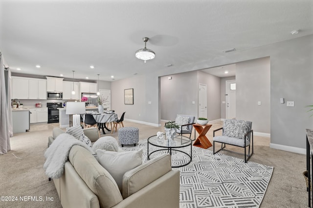 view of carpeted living room