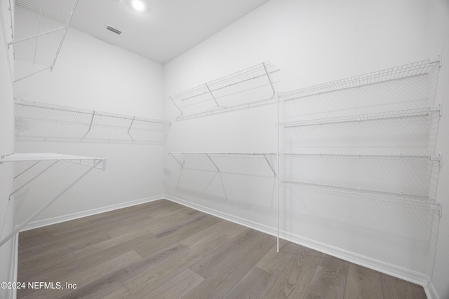 spacious closet featuring wood-type flooring