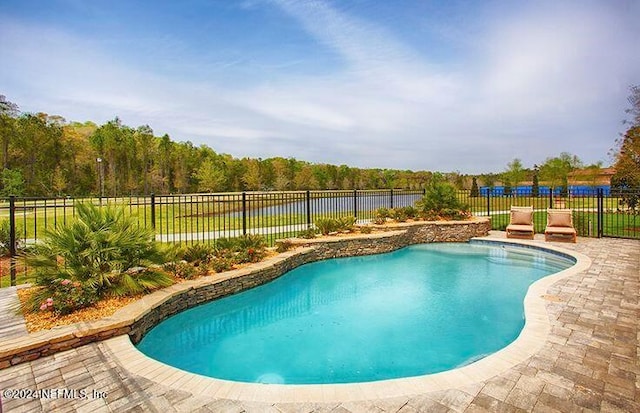 view of pool featuring a patio area