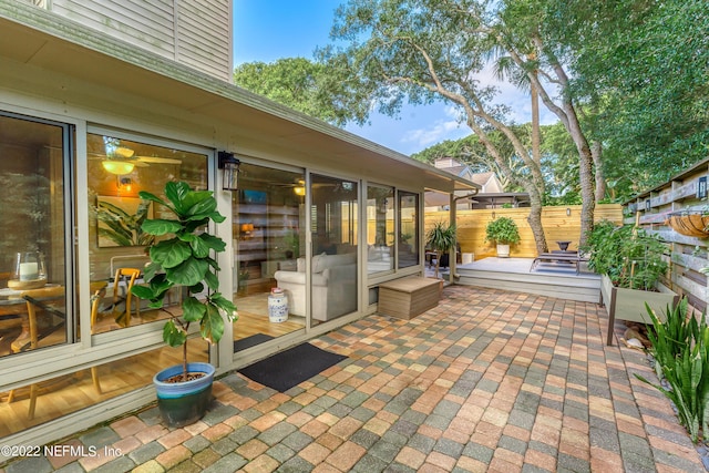 view of patio / terrace with fence