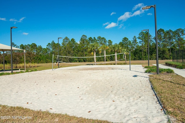 view of property's community with volleyball court