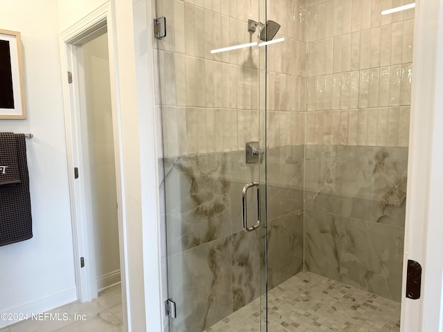 bathroom with walk in shower