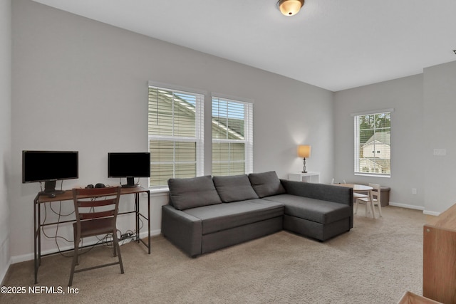 view of carpeted living room