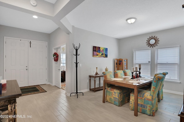 dining room featuring light hardwood / wood-style floors