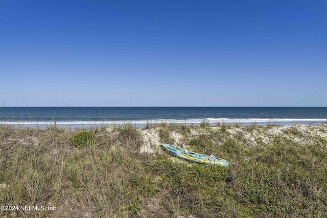 property view of water with a beach view